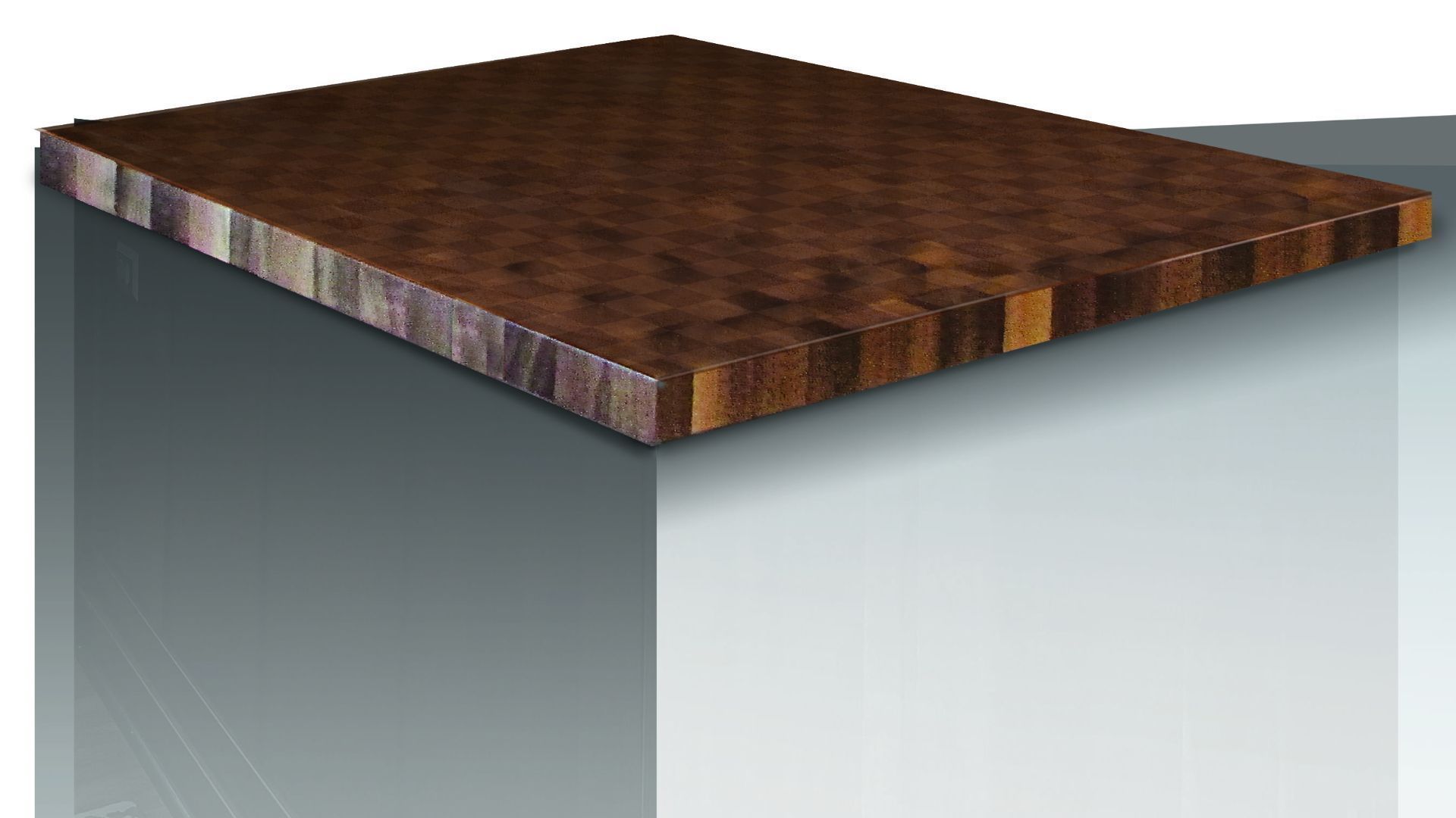 End grain construction — wood ends facing up